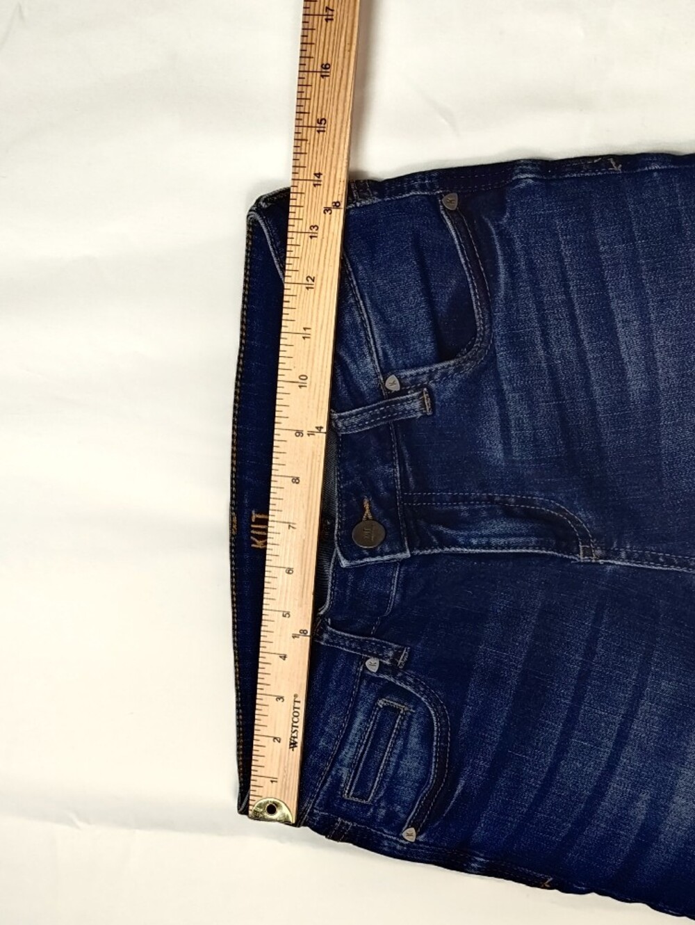 Kut from the Kloth Indigo Stretch Toothpick Skinny Jeans Women's Size 8 Short - Picture 8 of 12